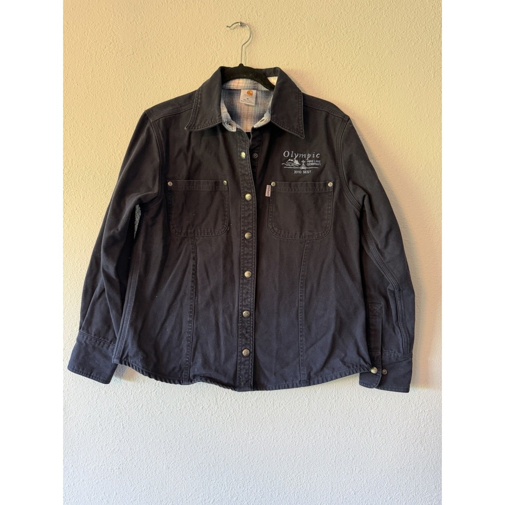 Carhartt‎ For Women Canvas Flannel Lined Shirt Jack Size M Olympic Pipeline Co